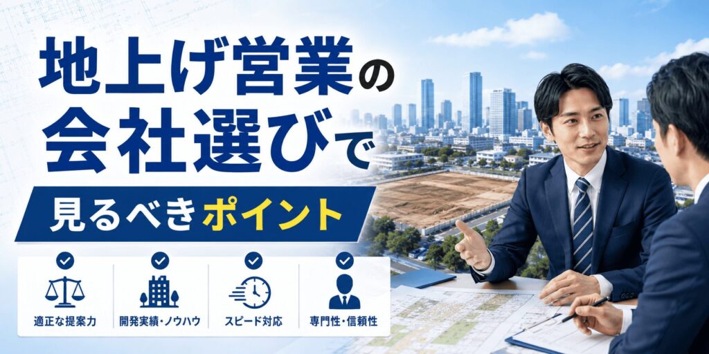 地上げ営業の会社選びで見るべきポイント